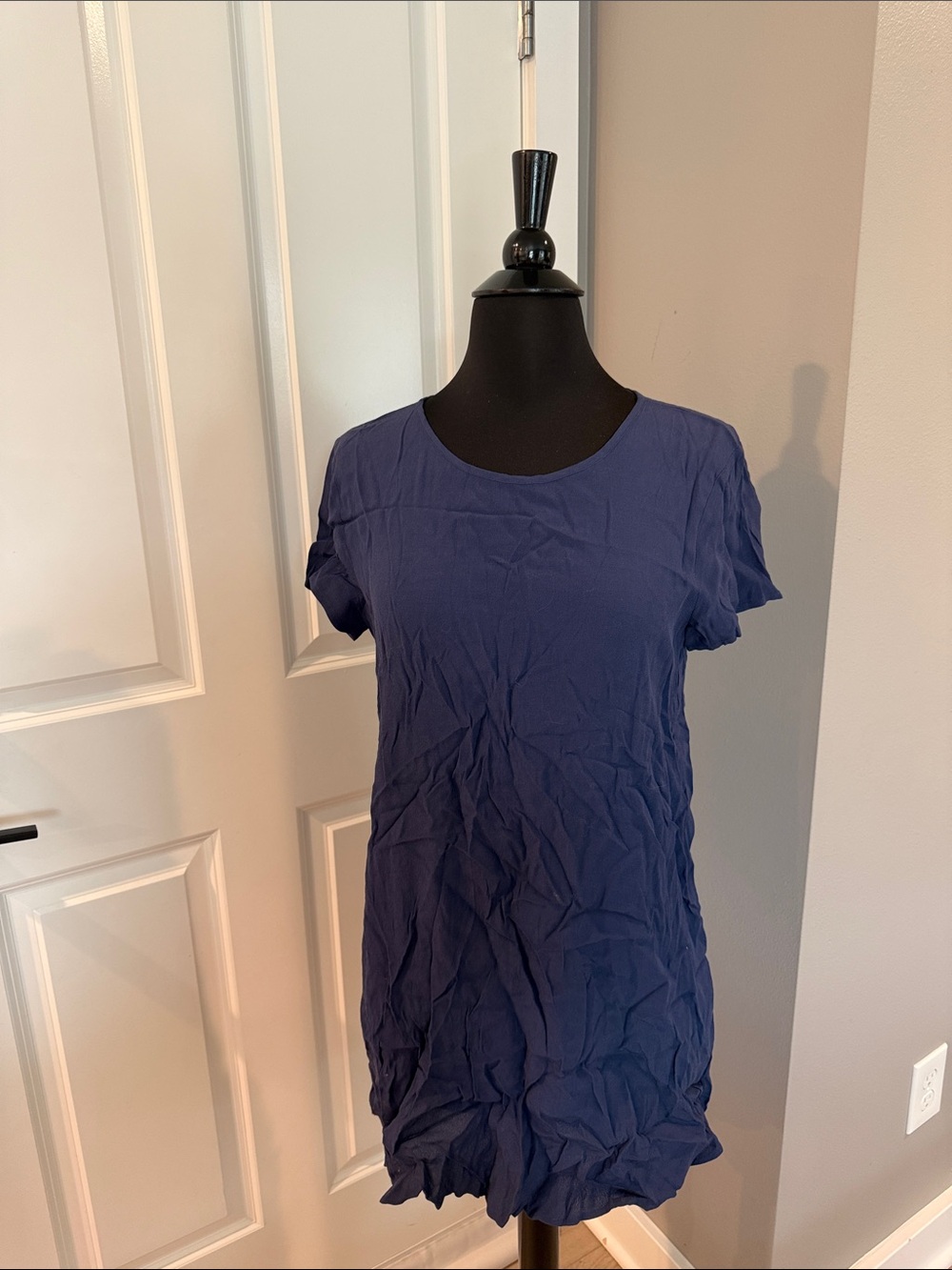 Forever 21 Navy Short Sleeve Tunic Dress